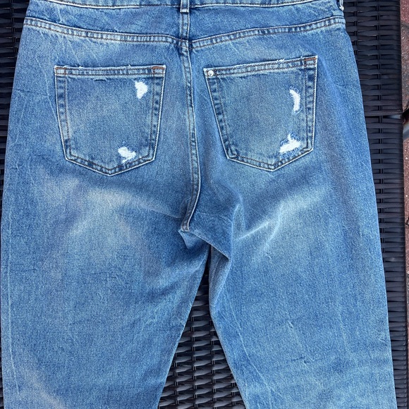 Light Blue Pearl Embellished Distressed Jeans By &Denim Size 29 - Picture 10 of 14